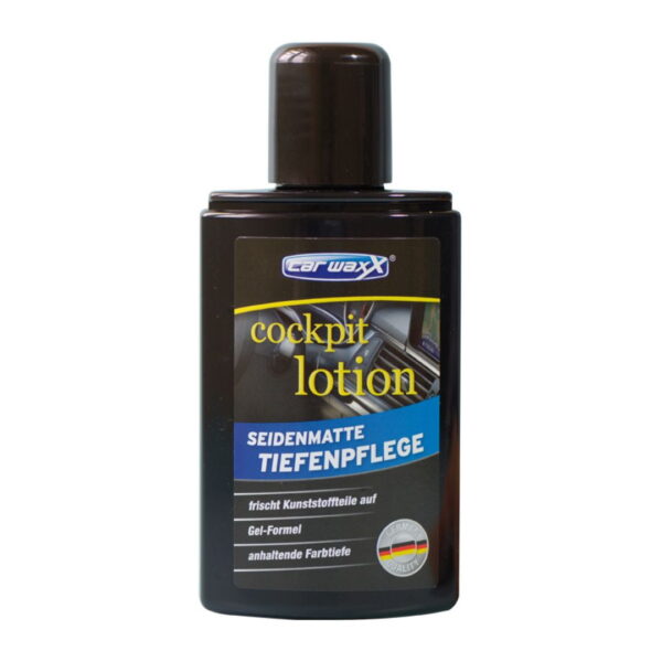 Carwaxx Cockpit Lotion 250 ml – Ravvivante plastiche e gomme per interni auto